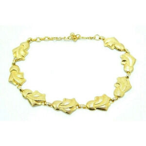 Pcraft Modernist Ribbon Textured Gold Tone Choker